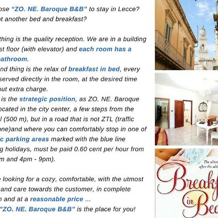 Zo. Ne. Baroque B&B Lecce Exteriör bild